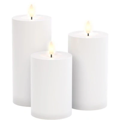 Afbeelding van Goobay set van 3 &quot;Outdoor&quot; LED kaarsen verlichting met afstandsbediening, voor binnen en buiten (IP44), warm wit (3000 K), werkt op batter...