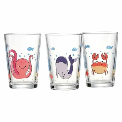 Afbeelding van Kindergläser Unterwasserwelt 205 ml Set van 3