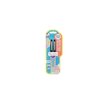 Afbeelding van Papermate Flair Ultra Slim Zwarte Inktpennen, 2 Stuk