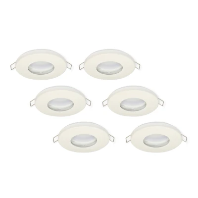 Afbeelding van Inbouwspot, Rond, Waterdicht IP44, Mat Wit, 6 Pack GU5.3 / MR16 Fitting (12V) Standaard