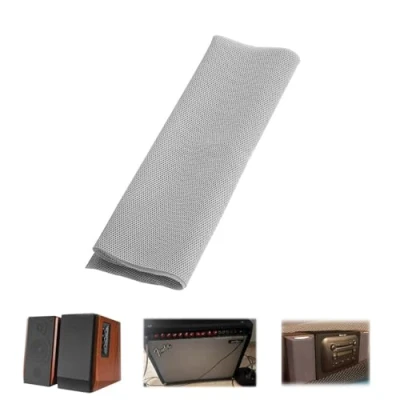 Afbeelding van Queen.Y Luidspreker Mesh Stof 1,4 m x 0,5 Stofdicht Stereo Audio Beschermhoes Zwart