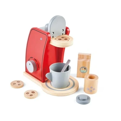 Afbeelding van JOCCA houten speelgoed, koffiezetapparaat met accessoires/koffiezetapparaat, 3 koffierekken, beker, lepel, suikerpot, melkbrik/meer dan 2 jaar/plezier