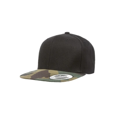 Afbeelding van Flexfit Classic Snapback 2 Tone camo blk/green one size Pet Zwart/Groen