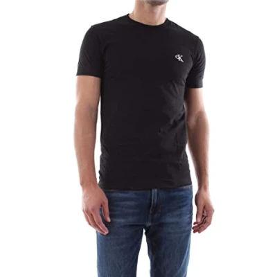Image de Calvin Klein Jeans Homme T shirt Ck Essential Slim Tee, Black, XL