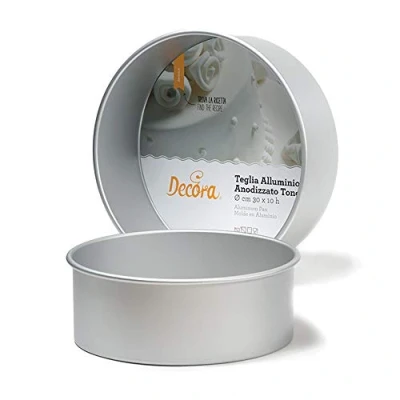Afbeelding van Decora 0062615 bakvorm, rond, 35 x 10 H, geanodiseerd aluminium