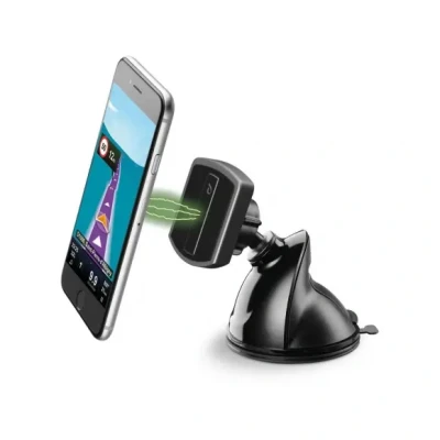 Afbeelding van cellularline Touch Flexi Universeel Magnetische smartphonehouder met zuignap bevestiging 360 draaibaar Zwart