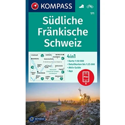 Afbeelding van KOMPASS Wanderkarte 171 Südliche Fränkische Schweiz 1:50.000