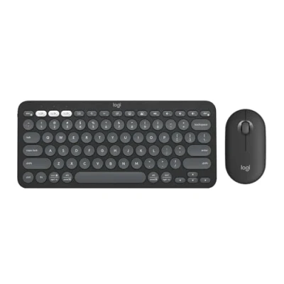 Afbeelding van Logitech Pebble 2 Combo Draadloos Toetsenbord en Muis combinatie Qwerty US Graphite