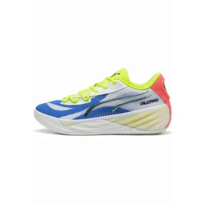 Afbeelding van PUMA All Pro NITROâ¢ Basketball Schoenen Unisex, Roze/Geel/Wit, Maat 44
