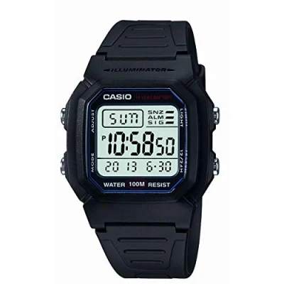 Afbeelding van Casio collection heren horloge, Zwart/Grijs, taille unique