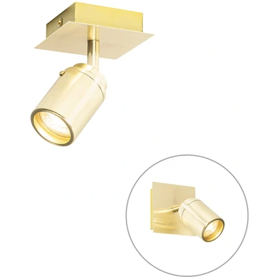 Afbeelding van QAZQA Moderne badkamer spot messing vierkant IP44 Ducha