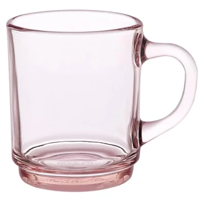 Afbeelding van Duralex Versailes 06C1111 koffiekopjes van gehard glas, 260 ml, roze, 6 stuks