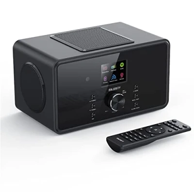 Afbeelding van Majority Internetradio met DAB Bard 2.1 stereogeluid, 100 W FM, radio Bluetooth, smart wifi radio, internetradio, subwoofer, 90 voorinstellingen, wifi, Spotify speler, wekkerradio