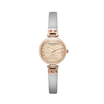 Afbeelding van VICTORIA HYDE Elegante Quartz Vrouwen Horloges Roestvrij Staal Mesh Band Lederen Band, grijs.