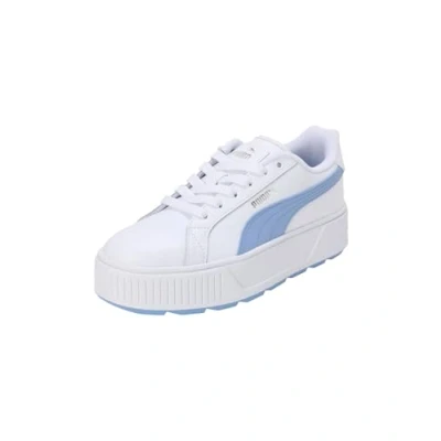 Afbeelding van Puma Karmen Sneakers laag, Dames, Maat: 42, White/blissful blue Leer en imitatieleer