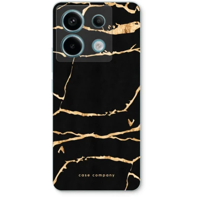 Afbeelding van Case Company® hoesje geschikt voor Xiaomi Redmi Note 13 Pro 5G Gouden marmer Soft Cover Telefoonhoesje Bescherming aan alle Kanten en Schermrand