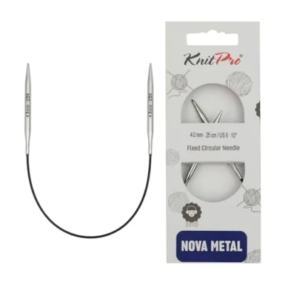 Afbeelding van KnitPro Nova Metal rondbreinaalden 25cm 4.00mm.