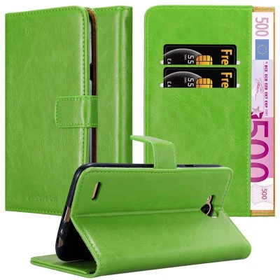 Afbeelding van Cadorabo Hoesje geschikt voor LG X POWER 2 in GRAS GROEN Beschermhoes met magnetische sluiting, standfunctie en kaartvakje Book Case Cover Etui