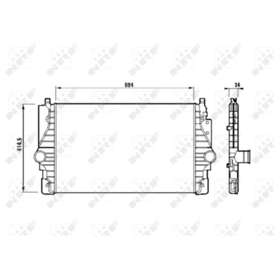 Afbeelding van Intercooler, inlaatluchtkoeler NRF 30873