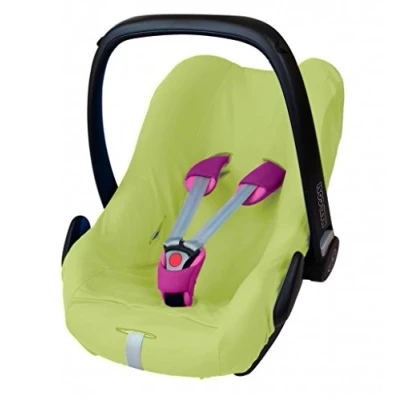 Afbeelding van ByBoom Universele zomerhoes van 100% katoen voor babyschaal, autostoel, bijvoorbeeld Maxi Cosi CabrioFix, City, Pebble, ontworpen in Duitsland, gemaakt de EU, kleur: lichtblauw