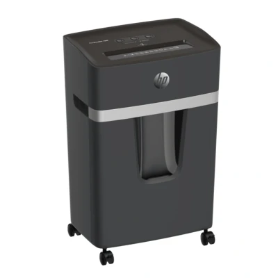Afbeelding van HP Pro 10MC Papierversnipperaar Shredder Beveiligingsniveau P 5 Micro Cut 20 Liter Professioneel kantoorgebruik Zwart