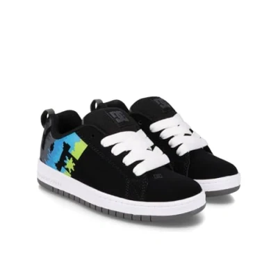 Afbeelding van DC Shoes Graffik Sneakers laag voor kinderen, Maat: 34, Kmw black multi white Leer en textiel