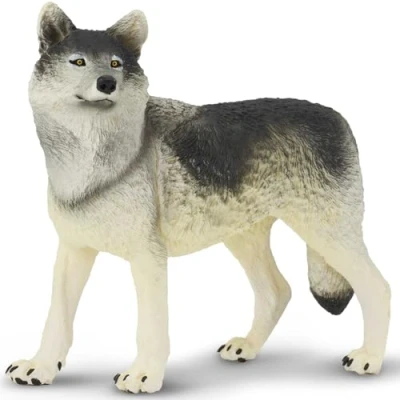 Afbeelding van Safari Wilde Dieren Wolf Junior 12,5 Cm Grijs