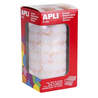 Afbeelding van Apli Kids stickers rond wit op rol