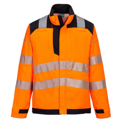 Afbeelding van PW3 Vlamvertragende Modaflame Hi Vis werkjack maat L, Orange/Black