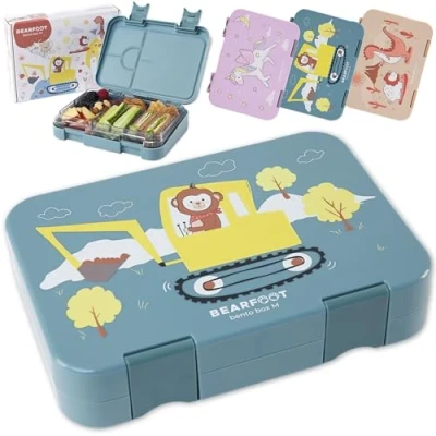 Afbeelding van Bentobox, lunchbox, broodtrommel voor kinderen Excavator Monkey aapje