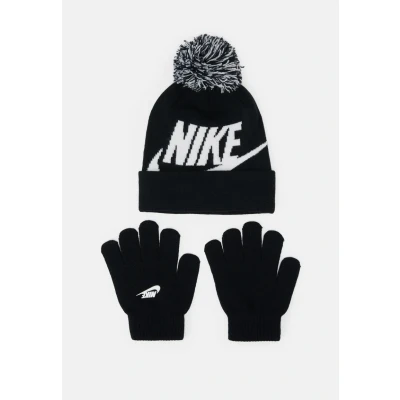 Afbeelding van Nike Sportswear POM Beanie Glove SET Handschoenen voor kinderen, Maat: 52 53, Black
