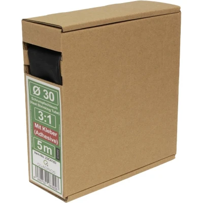 Afbeelding van Quadrios 23CA183 Krimpkous met lijm Zwart 30 mm Krimpverhouding:3:1 5 m