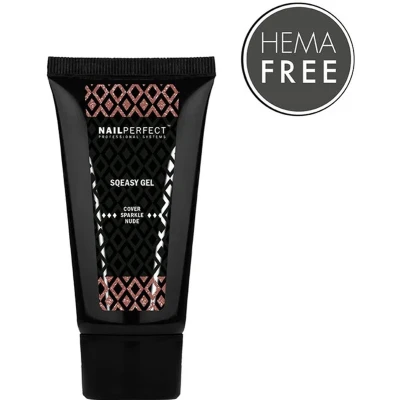 Afbeelding van NailPerfect Sqeasy Gel Cover Sparkle Nude 60gr