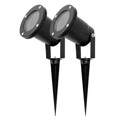 Afbeelding van EDO Lot de 2 Spot Jardin Extérieur avec Piquet GU10 HORTUS Noir, Étanche IP65, Éclairage Exterieur, à Encastrer, Lampe Exterieur pour Jardin, Cour, Arbre, Pelouse, Plantes, Chemin