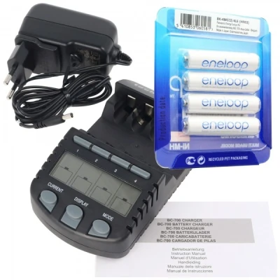 Afbeelding van eneloop Mignon HR 3UTGA 4BP CASE 2x en 1 AccuCell LCD oplader