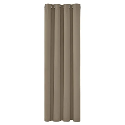 Afbeelding van Deconovo thermisch isolerende verduisteringsgordijnen, anti kou, gordijnen voor modern design met ringen, jongensslaapkamer, 132 x 183 cm (breedte hoogte), taupe, 1 stuks