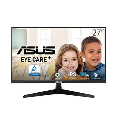 Image de ASUS VY279HGE Moniteur de jeu, 27&quot;, Full HD, 144 Hz, MPRT, FreeSync Premium, GameFast Input Panneau IPS, Vesa 100 x 100, 16:9, 1920 1080, HDMI, noir