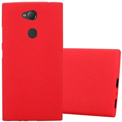 Afbeelding van Cadorabo Hoesje geschikt voor Sony Xperia L2 in FROST ROOD Beschermhoes gemaakt van flexibel TPU silicone Case Cover