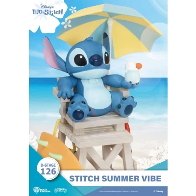 Afbeelding van Disney D Stage PVC Diorama Stitch Summer Vibe 16 cm