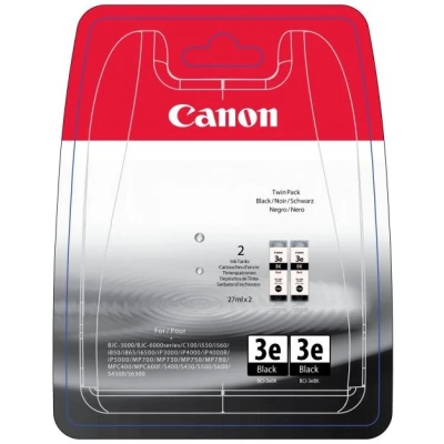 Image de Canon BCI 3e BK Pack de 2 cartouches d&#039;encre d&#039;origine Noir