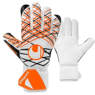 Afbeelding van Uhlsport Soft HN Comp White Black Fluo Orange Keepershandschoenen Maat 5