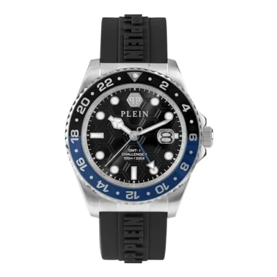 Afbeelding van Philipp Plein GMT I Challenger PWYBA0123 Horloge Siliconen Zwart Ø 44 mm