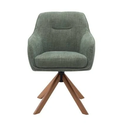 Afbeelding van Giga Living Eetkamerstoel Avola Groen Eikenhout 57x65x86cm Set van 2