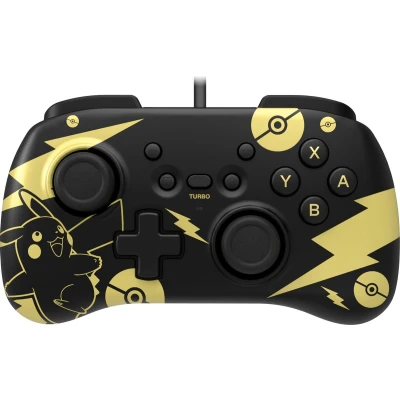 Afbeelding van HORI Horipad Pikachu mini controller voor Nintendo Switch, zwart/goudkleurig