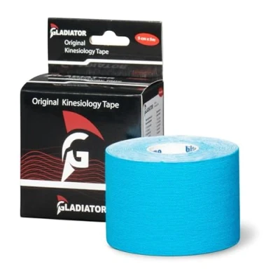 Afbeelding van Gladiator Sports Kinesiotape Kinesiologie Tape Waterbestendige &amp; Elastische Sporttape Fysiotape Medical Per Rol Blauw