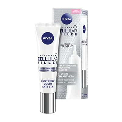 Afbeelding van NIVEA CELLULAR EXPERT FILLER oog en lippen, anti aging, 15 ml, verstevigende lipcontourcrème, rimpel oogcontour lipvulling met hyaluronzuur