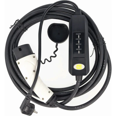 Afbeelding van Laadkabel voor elektrische auto&#039;s met SchuKo stekker op type 2 Mode2 230V 16A 1 fase laadtechniek max. 3,7 kW