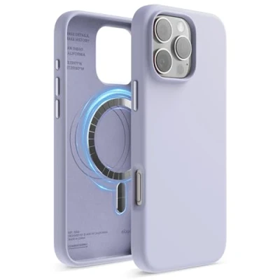 Afbeelding van Elago Magnetische siliconen hoes, compatibel met iPhone 16 Pro Max 6,9 inch, alle MagSafe accessoires, geïntegreerde magneten, zacht handvat, schokbestendig
