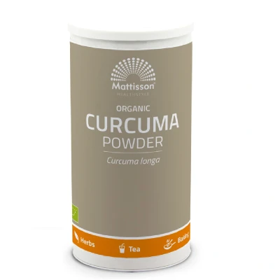 Afbeelding van Mattisson Biologische Geelwortel (Curcuma Longa) poeder Kurkuma 125 g