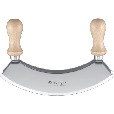 Afbeelding van Triangle Dubbel Wiegemes 17.5 cm Solingen Finesse Beukenhouten Handvat